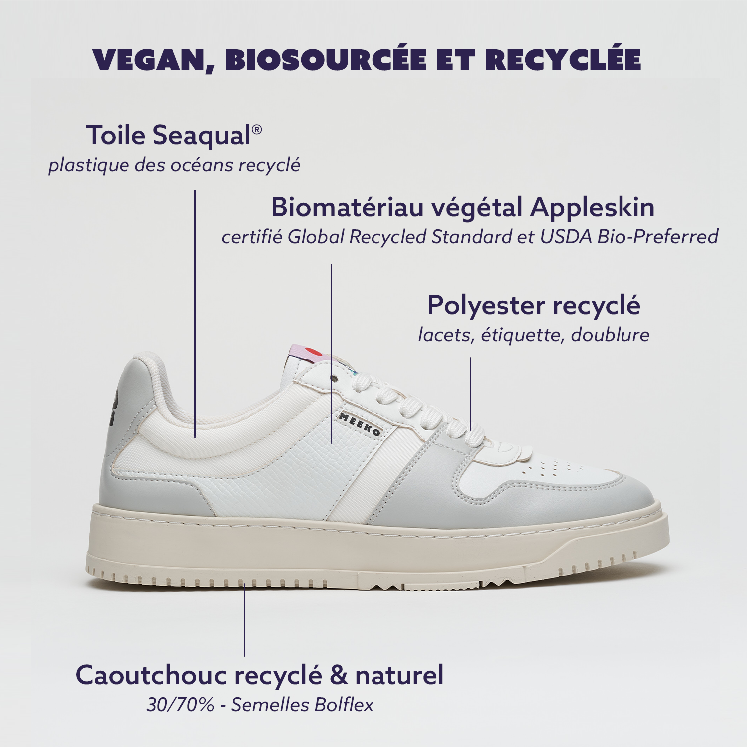 KIBOKO - WHITE PLAIN OUTSOLE