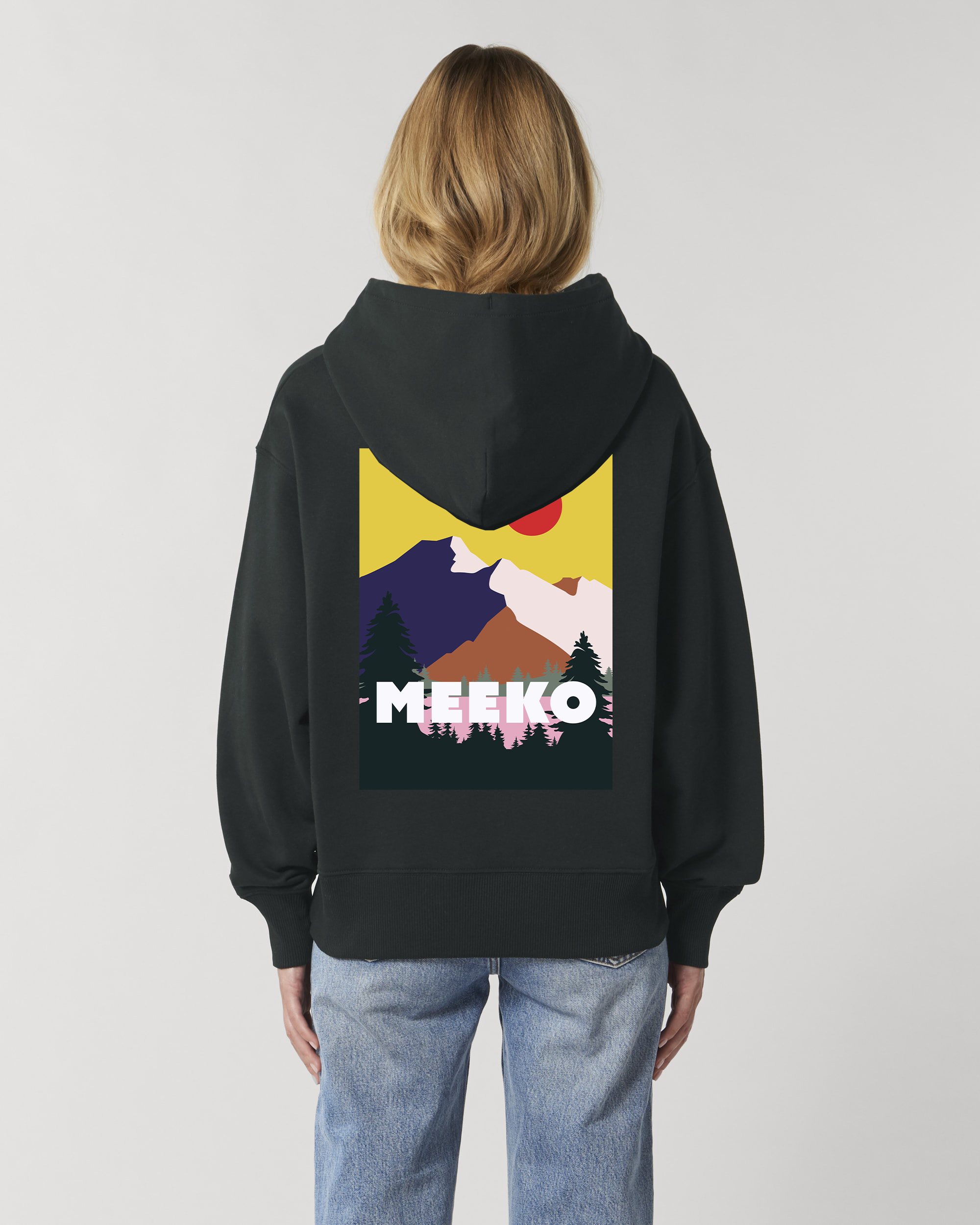 Thick unisex hoodie in organic cotton - Mercantour