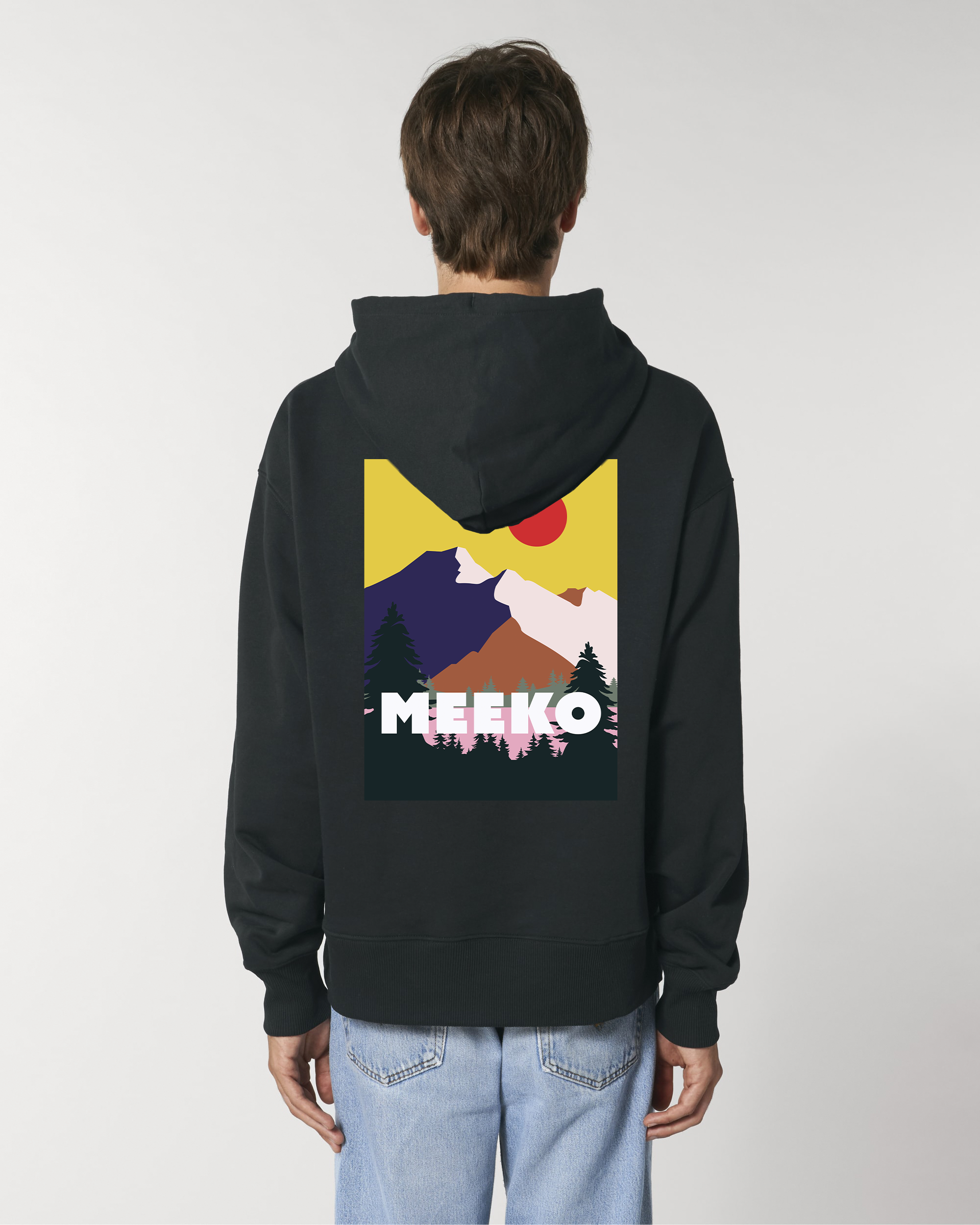 Thick unisex hoodie in organic cotton - Mercantour