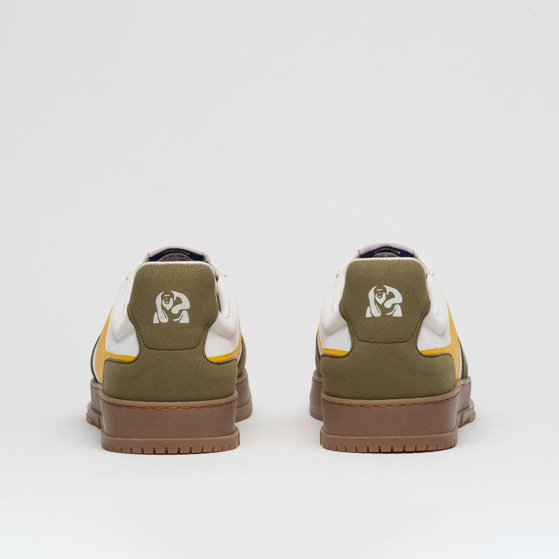 KIBOKO CORDURA®- JUNGLE - sustainable and responsible urban sneakers, khaki, yellow, beige and white laces brown sole