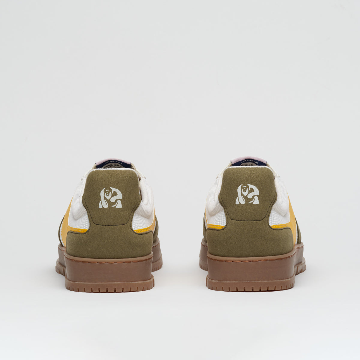KIBOKO CORDURA®- JUNGLE - sustainable and responsible urban sneakers, khaki, yellow, beige and white laces brown sole