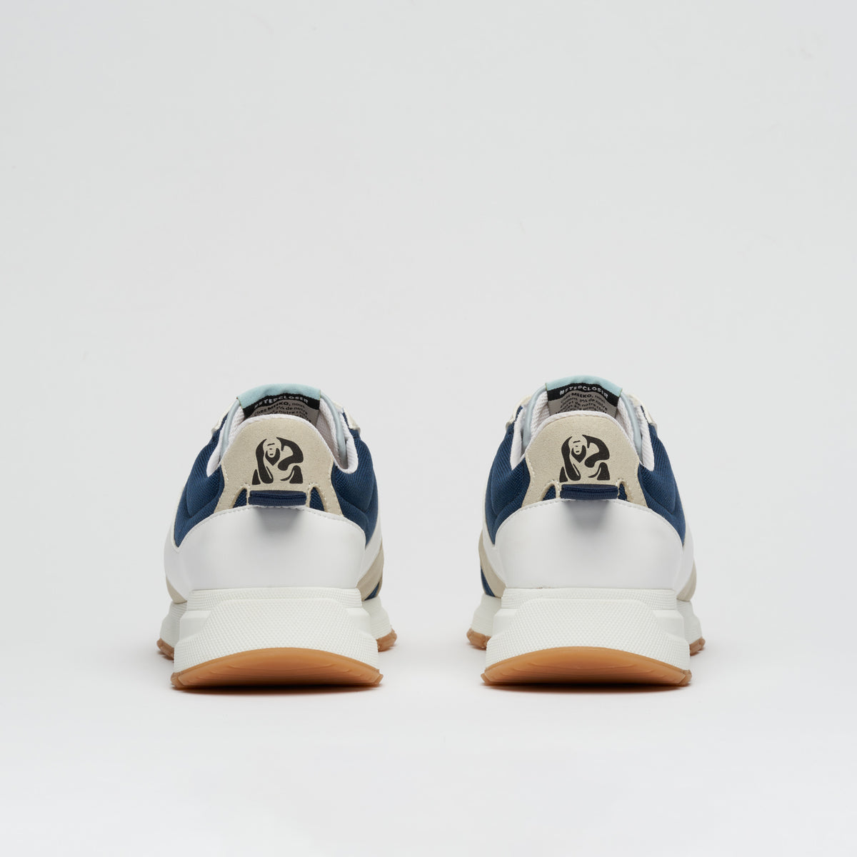 COCO PONGO CORDURA® - OCEAN nachhaltige und verantwortungsvolle Outdoor-Sneaker, Beige, Blau und Weiß, technische Schnürsenkel, weiße und braune Sohlen