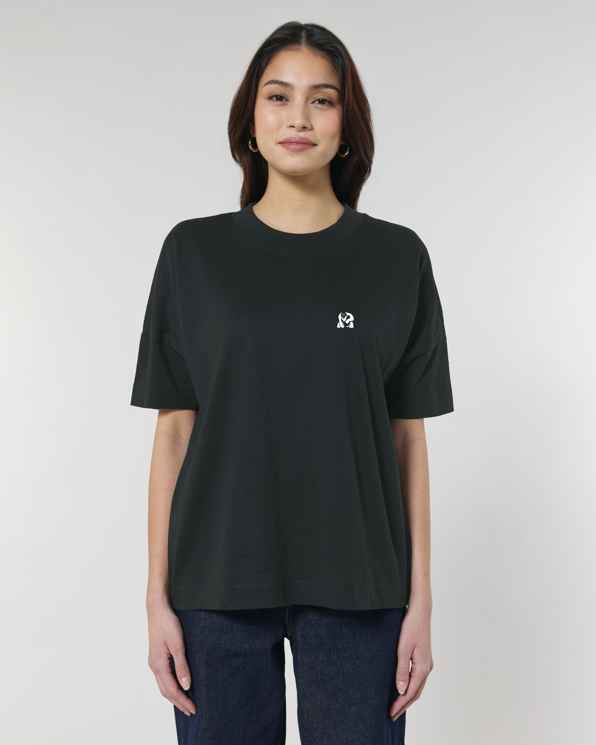 Thick oversized unisex t-shirt in organic cotton - Mercantour