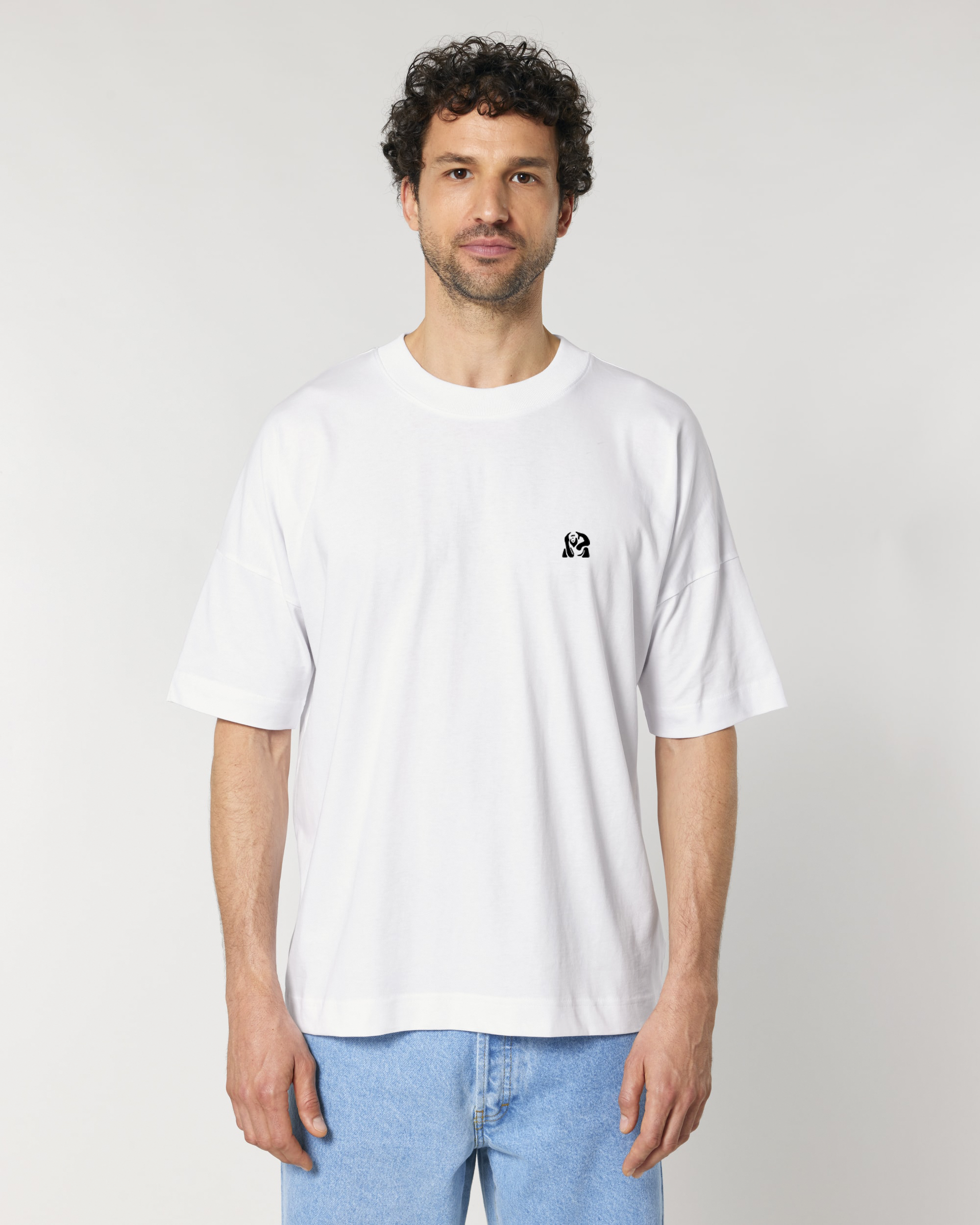 Thick oversized unisex t-shirt in organic cotton - Kilimanjaro