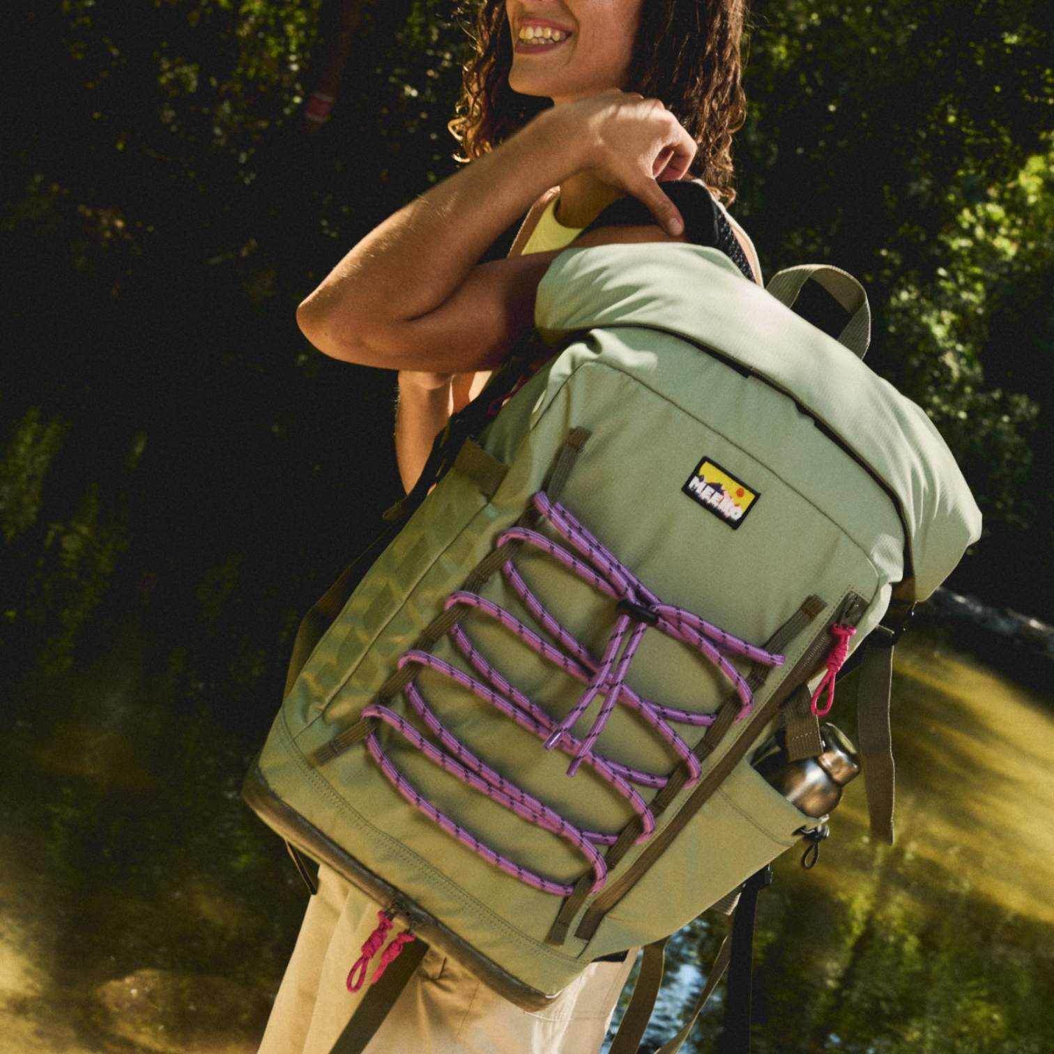 Sac à dos MEEKO WOODPACKER Sauge - photo portée