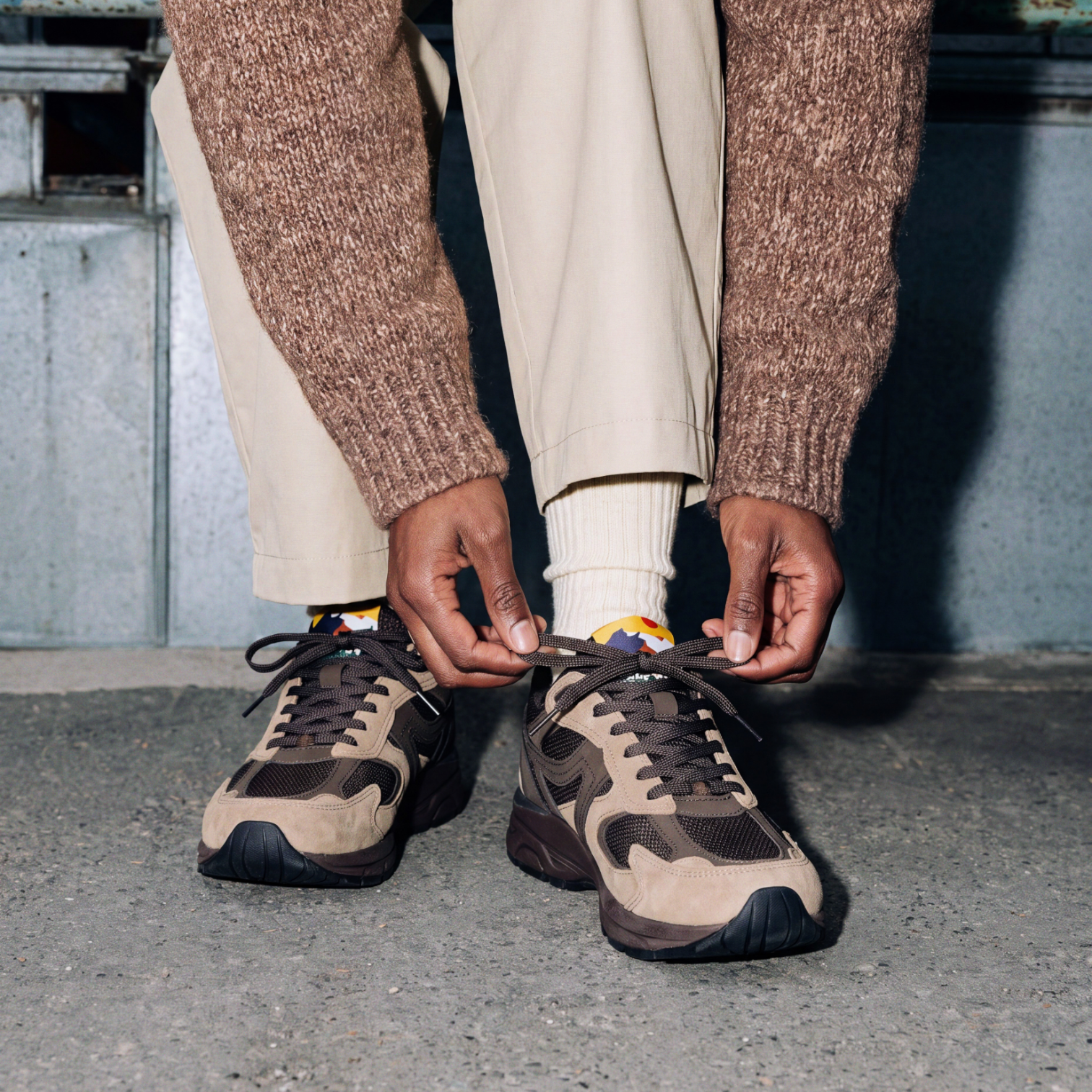 CAPRA - TAUPE - BASKETS TECHNIQUES ET DURABLES